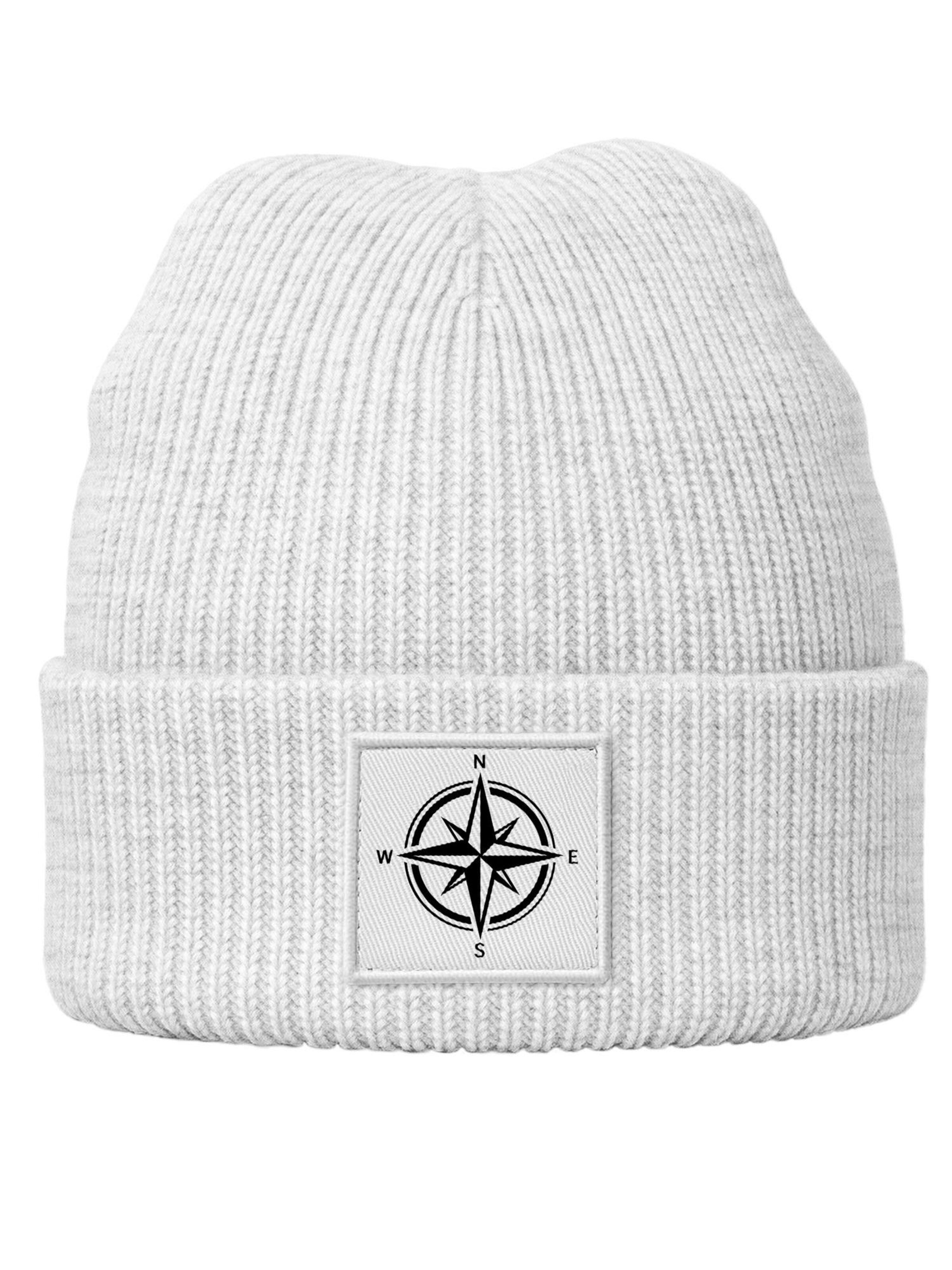Neverless Beanie 'Windrose' in Grey: front