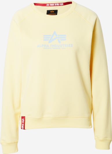 ALPHA INDUSTRIES Sweater majica u pastelno žuta / siva, Pregled proizvoda