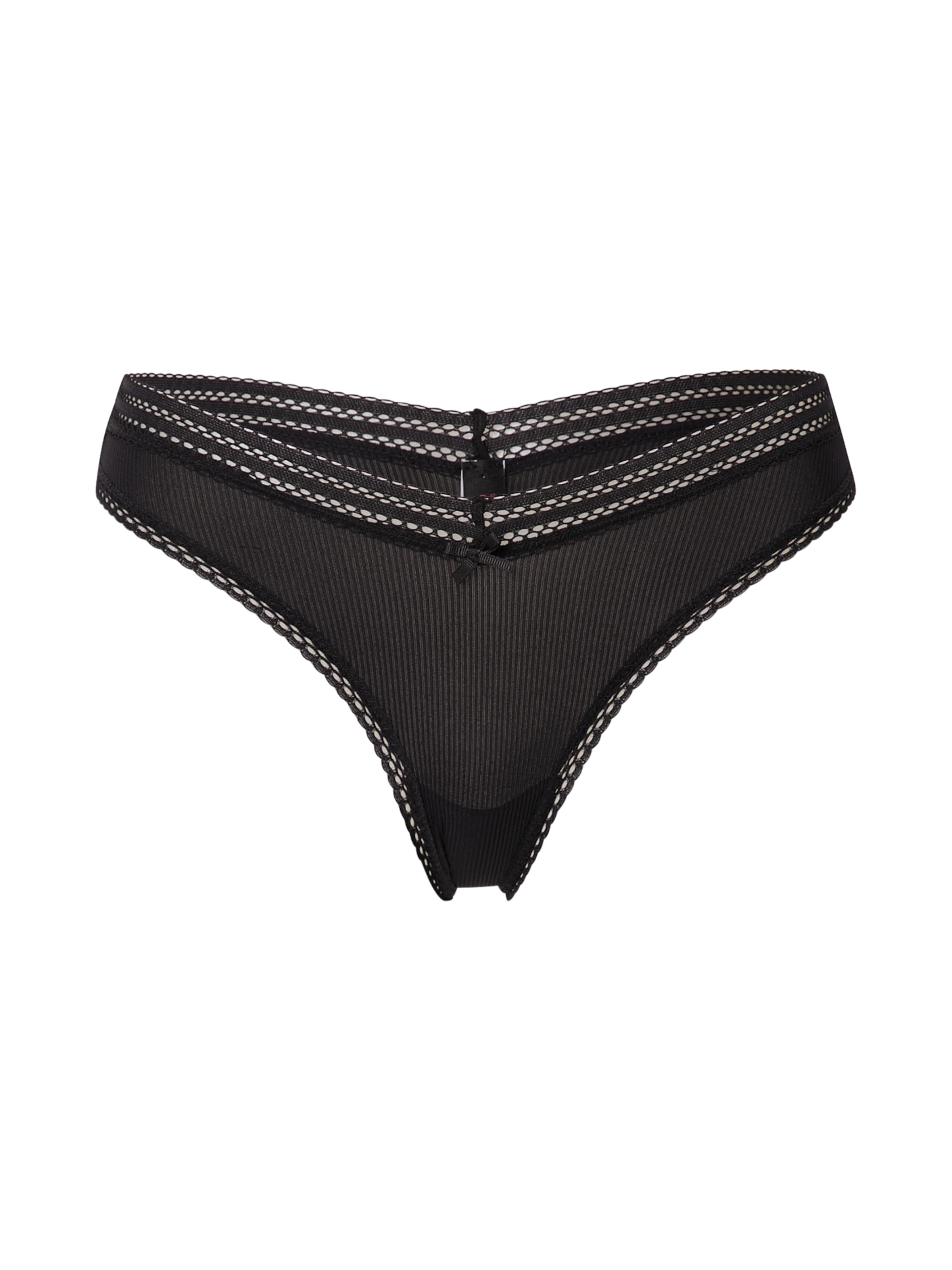 ETAM Thong 'Power' in Black: front