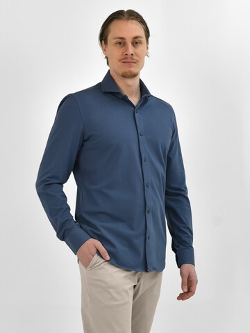 Vercate Slim Fit Businesshemd 'No. 19' in Blau