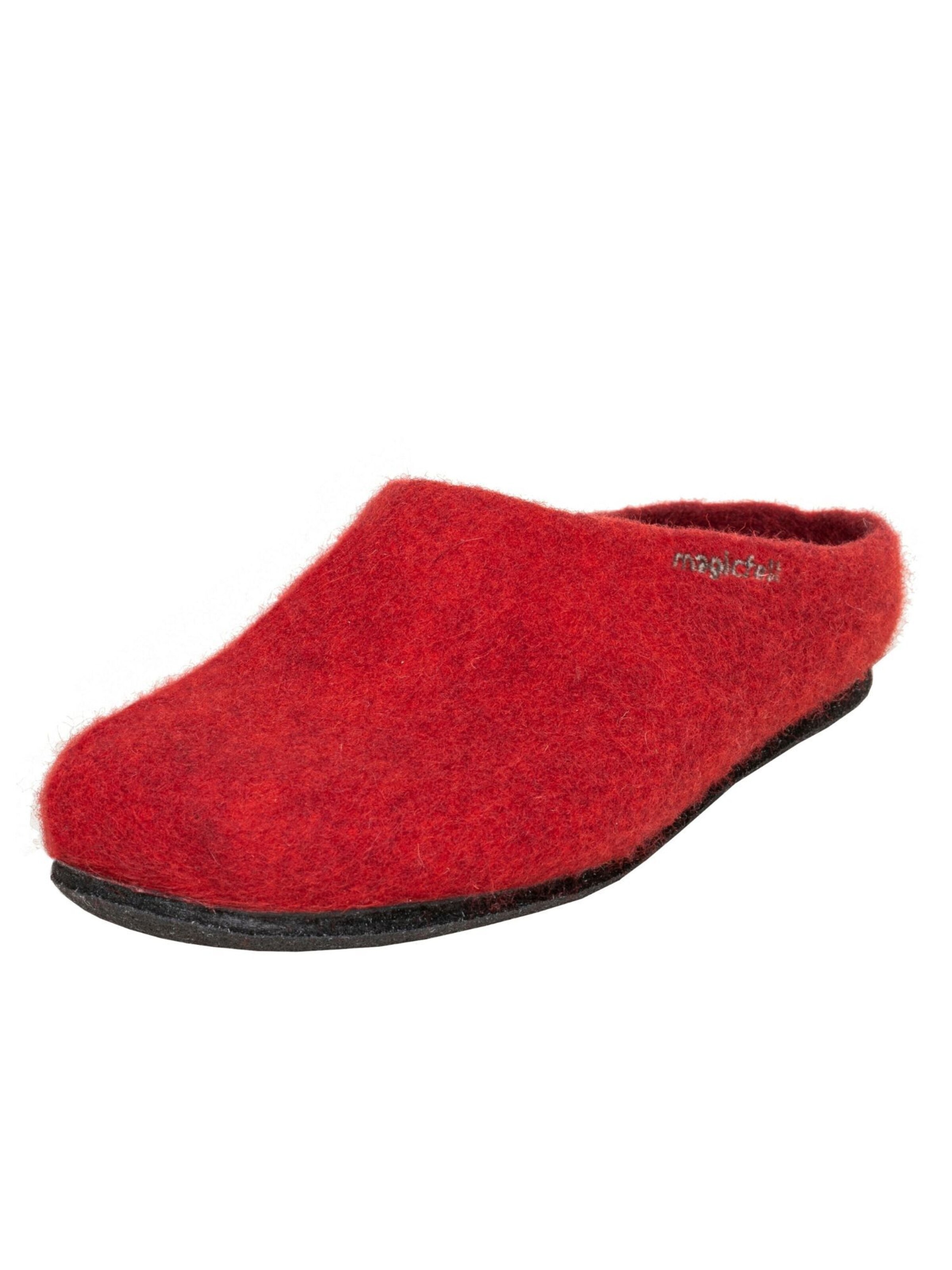 MagicFelt Hausschuh 'Filzpantoffel Magicfelt 709'‌‌‌ in Rot: Vorderseite