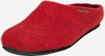 MagicFelt Slippers 'Filzpantoffel Magicfelt 709' in Red: front