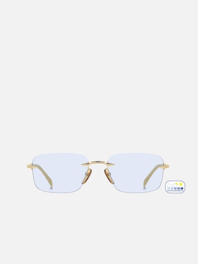 David Beckham Lunettes de soleil en 57 en or, Vue avec produit