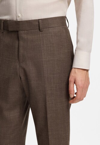 BOSS Slim fit Pleated Pants 'Genius ' in Brown