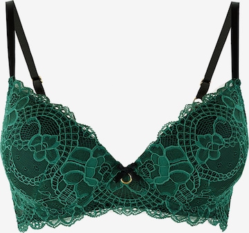 Soutien-gorge 'Deep Plunge Foam Bra' La Muel Lingerie en vert : devant