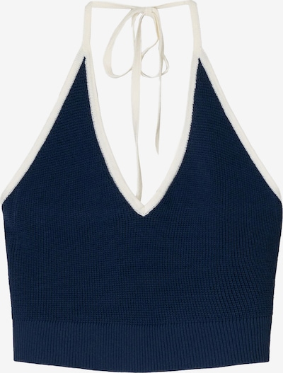 Bershka Neuletoppi värissä laivastonsininen / valkoinen, Tuotenäkymä