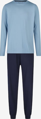 Phil & Co. Berlin Pajamas long ' Classics ' in Blue: front