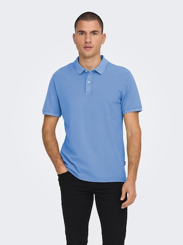Only & Sons Shirt 'Travis' in Blue: front