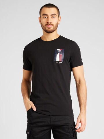 T-Shirt TOMMY HILFIGER en noir : devant