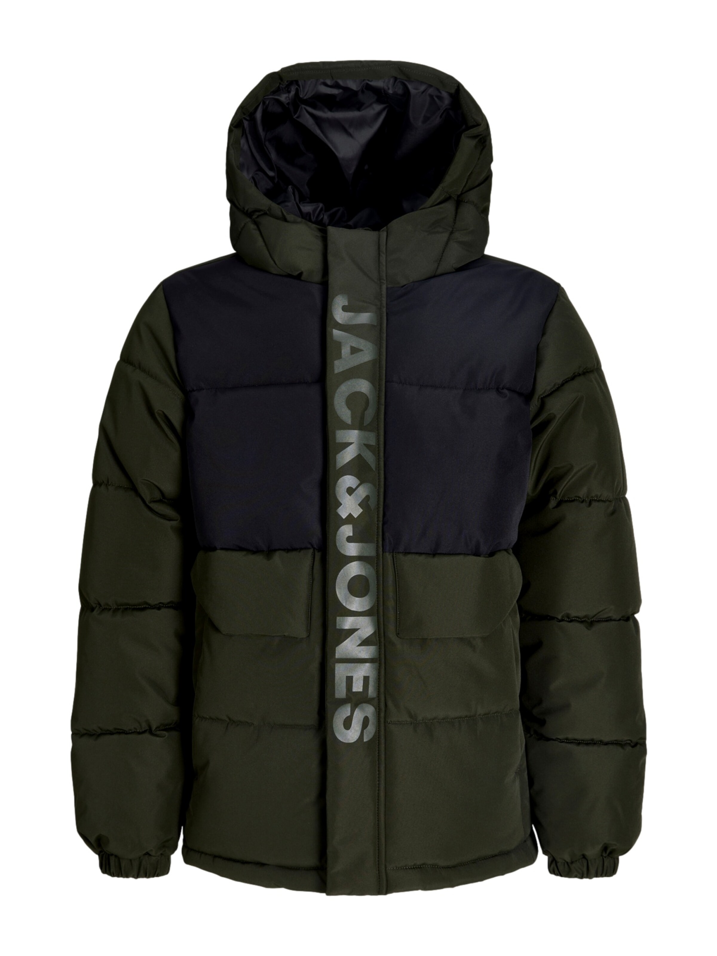 Jack & Jones Junior Jacke 'JCOSPEED' in Grün: Vorderseite