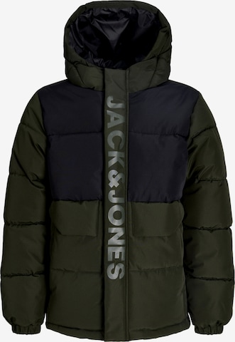 Jack & Jones Junior Jacke 'JCOSPEED' in Grün: Vorderseite