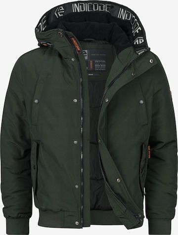 INDICODE JEANS Winterjas 'Albanos ' in Groen: voorkant