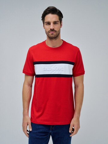 Salsa Jeans T-shirts in Rot: Vorderseite