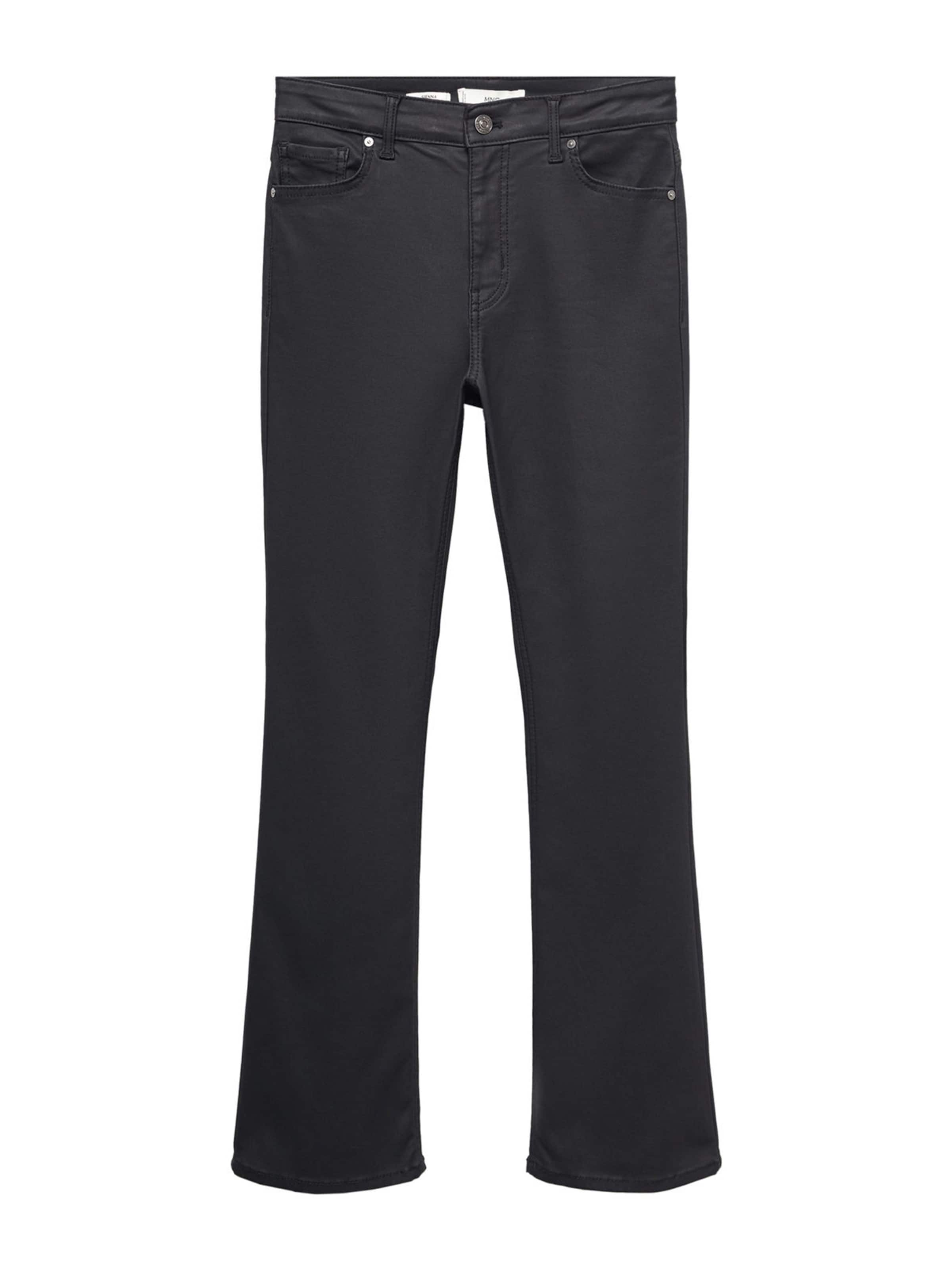 MANGO Flared Jeans 'SIENNA' in Zwart: voorkant