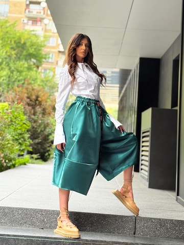 IUnique Wide Leg Hose in Grün