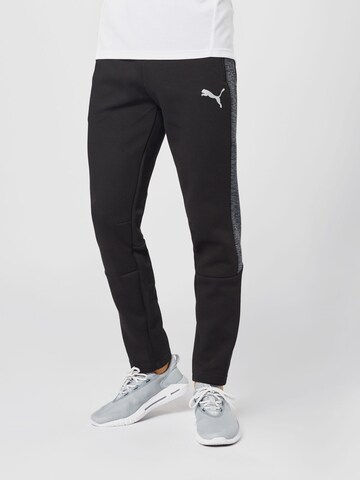 PUMA - regular Pantalón deportivo en negro: frente