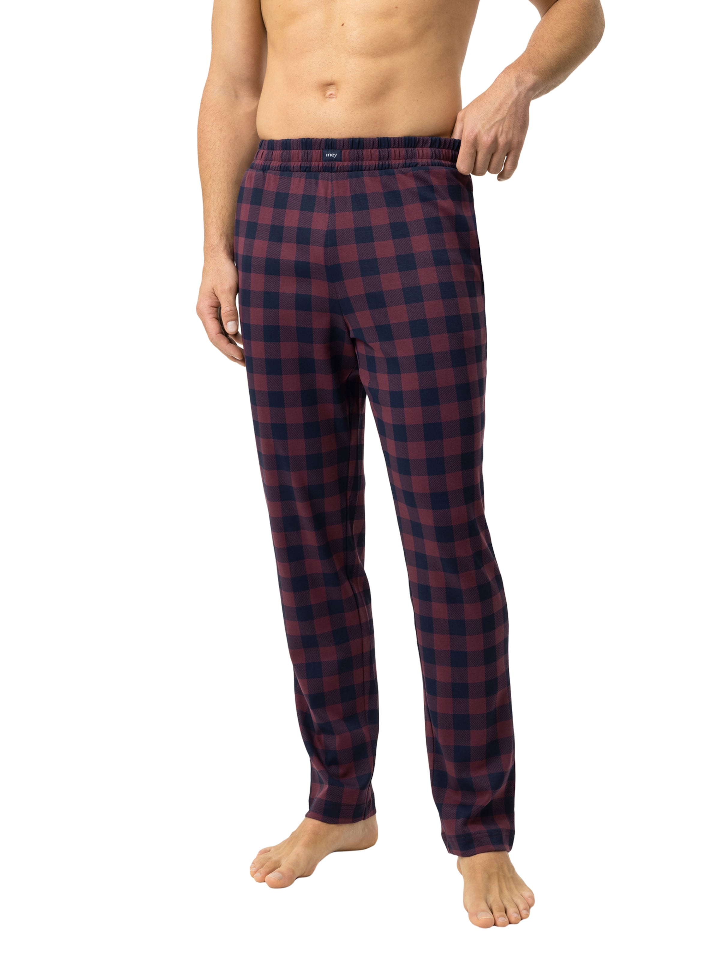 Pantalon de pyjama ' Serie Lumber Grid ' Mey en bleu : devant