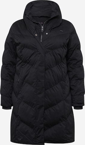 Manteau d’hiver 'NATALKA' Ragwear Plus en noir : devant