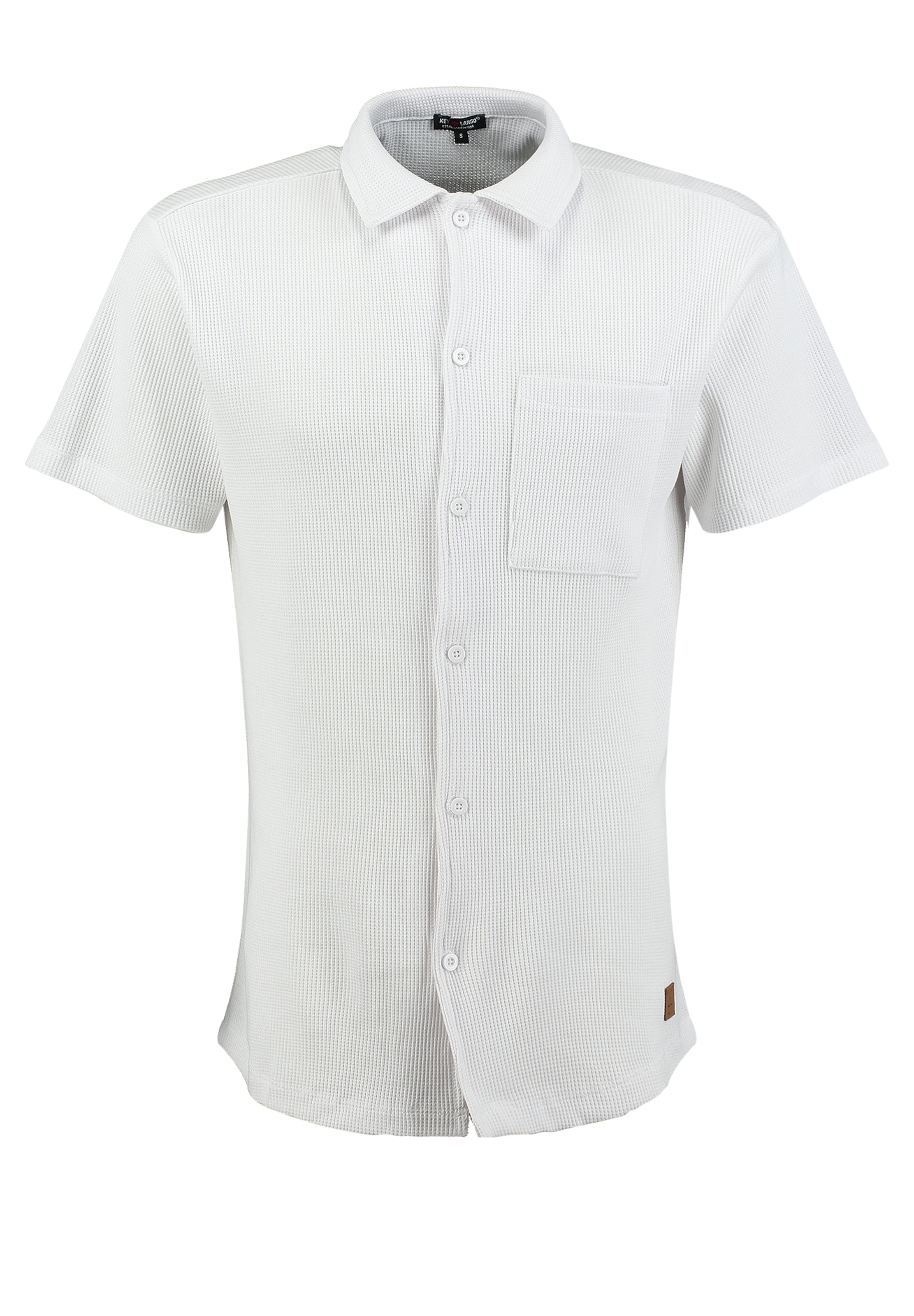 Key Largo Regular fit Srajca 'SIEGFRIED' | bela barva: sprednja stran