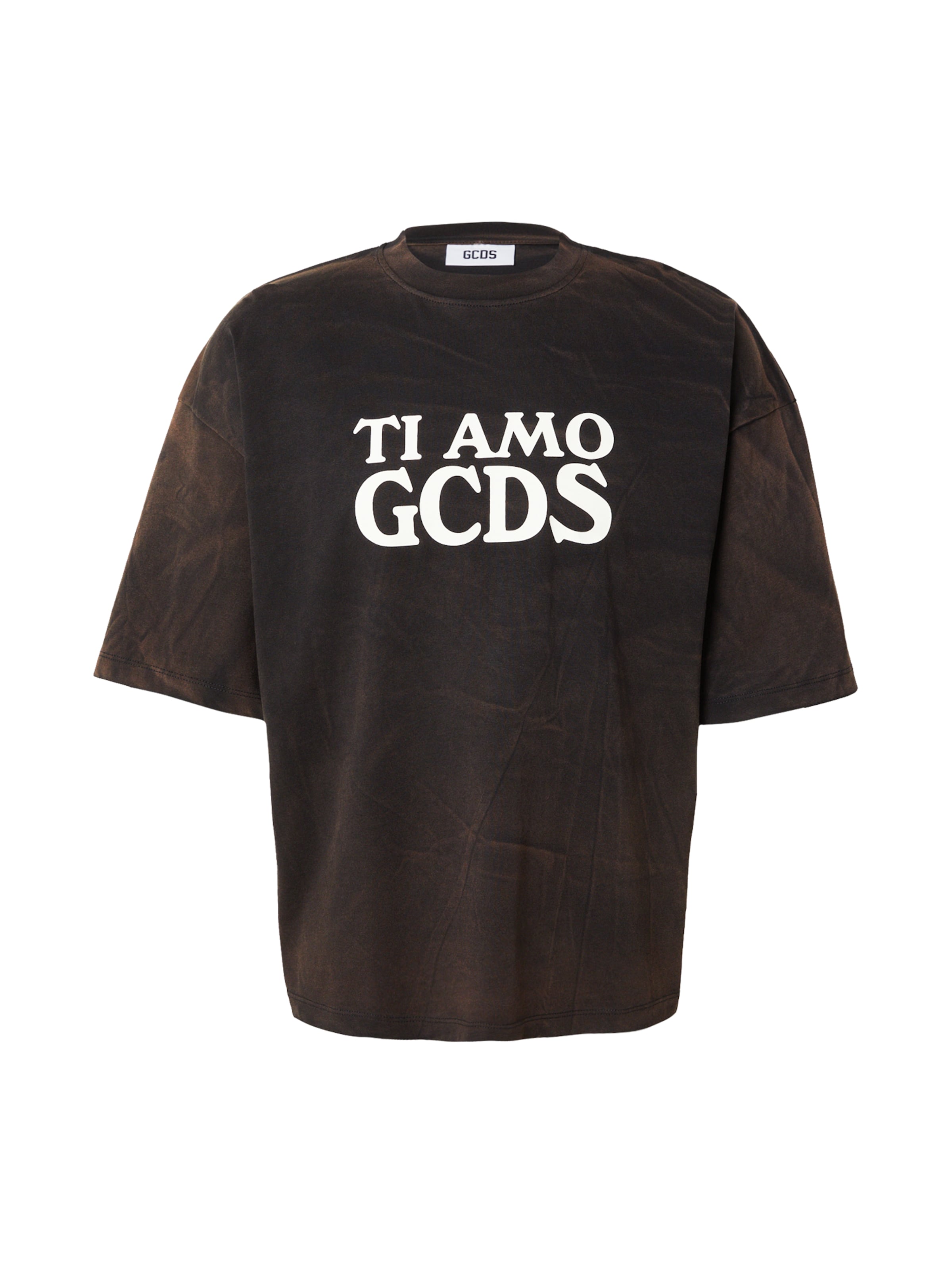 GCDS Tričko 'TI AMO GCDS' - Čierna: predná strana