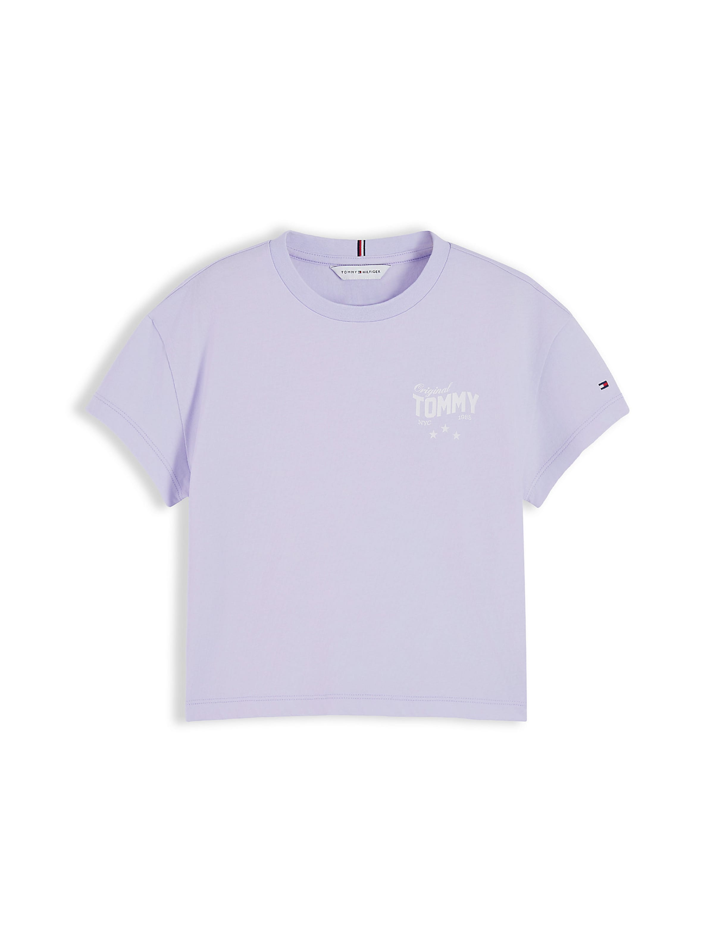 T-Shirt TOMMY HILFIGER en violet : devant