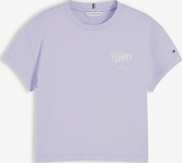 T-Shirt TOMMY HILFIGER en violet : devant