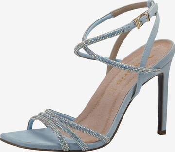 Tamaris Heart & Sole Strap Sandals in Blue: front