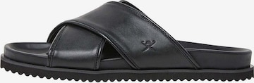 Mule 'Mikonos' Hackett London en noir : devant