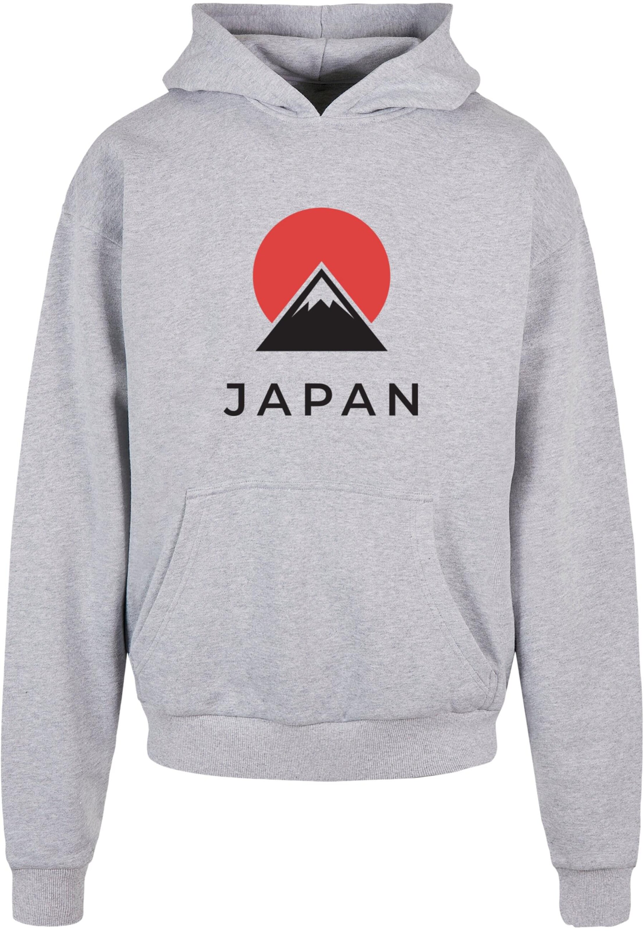 Merchcode Sweatshirt 'Japan' in Grau: Vorderseite