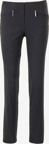 Coupe slim Pantalon 'Louisa' Goldner en noir : devant