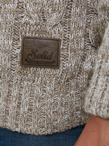 !Solid Strickpullover 'Pankraz' in Beige