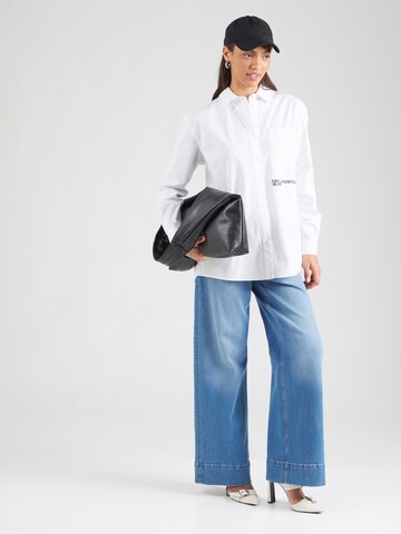 Chemisier KARL LAGERFELD JEANS en blanc