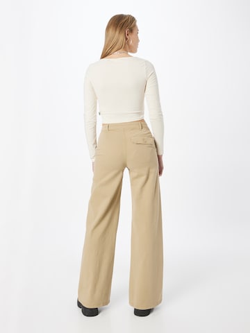 Urban Classics Wide leg Trousers in Beige