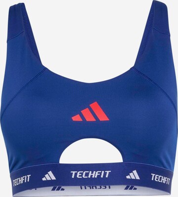 ADIDAS PERFORMANCE Спортивный бюстгальтер в Синий: спереди