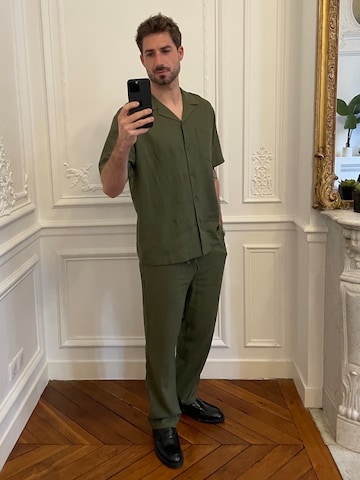 TRAPP Regular Fit Hemd 'Lino' in Grün