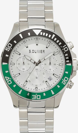 s.Oliver Uhr in grün / silber, Produktansicht