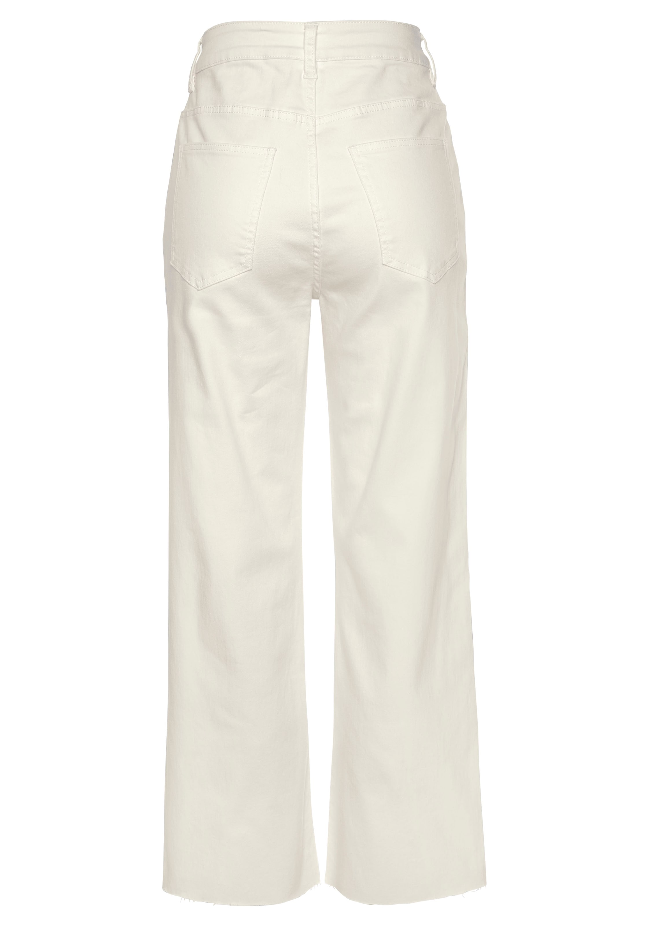 BUFFALO Alt laienev Teksapüksid, värv valge