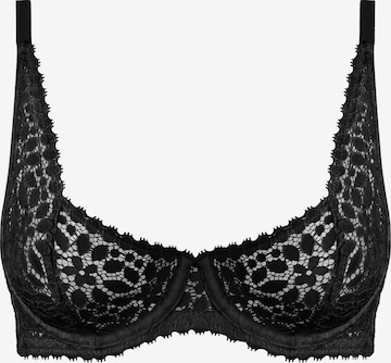 Balconnet Soutien-gorge ' Lace ' Nur Die en noir : devant
