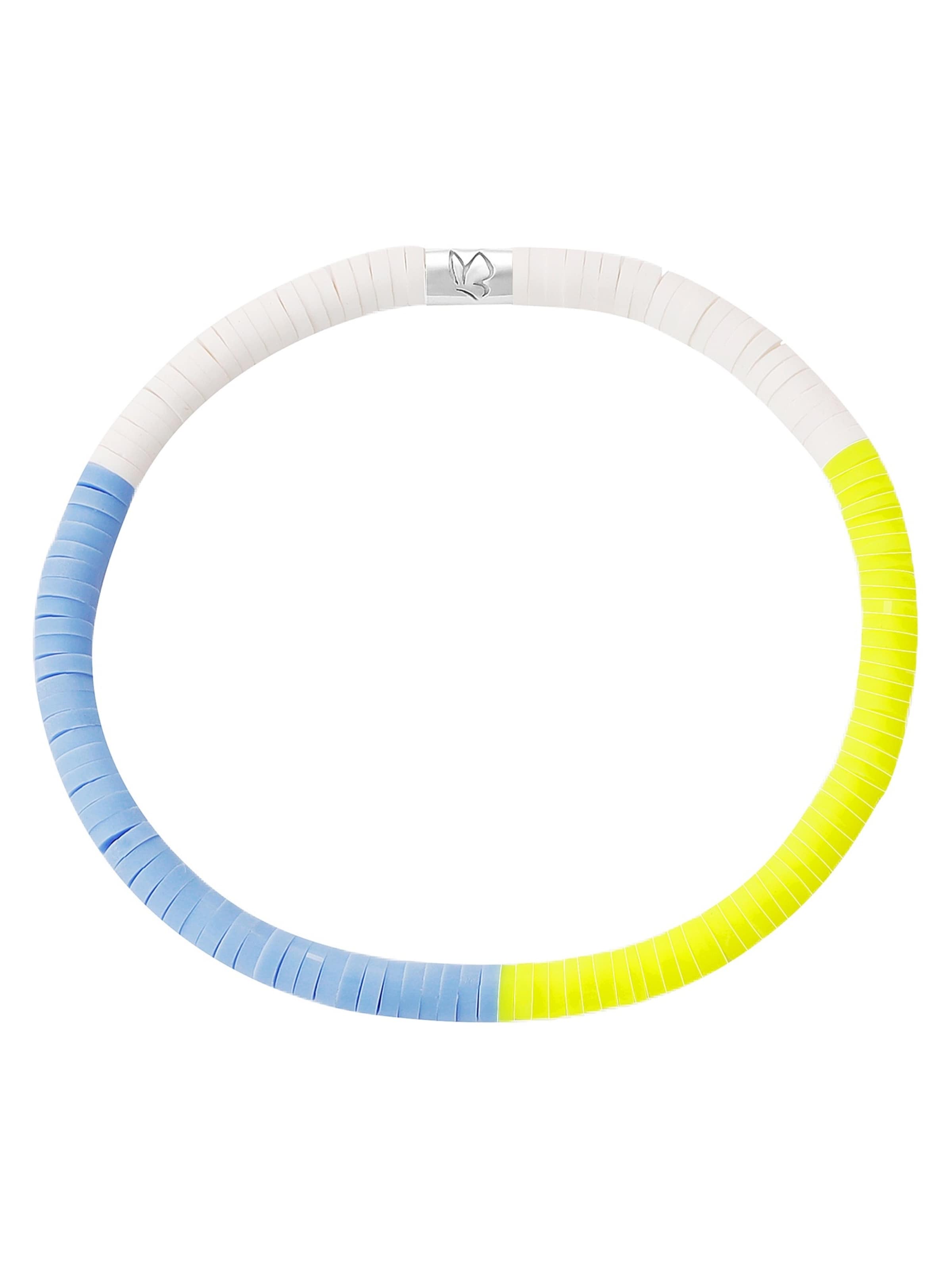 Glanzstücke München Armband in One Size in de kleur Blauw / Geel / Zilver, Productweergave