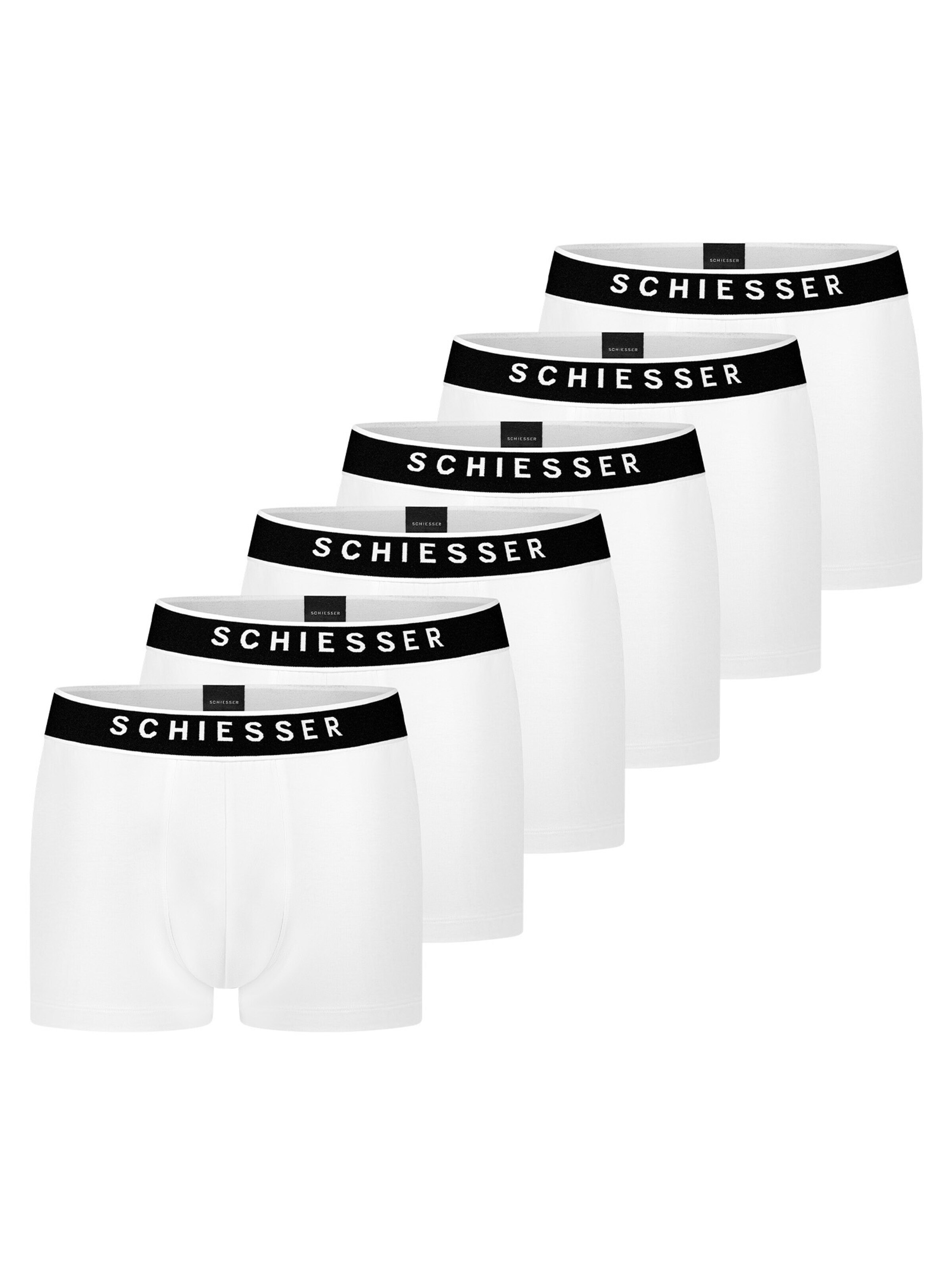 SCHIESSER Boxershorts '95/5 Organic Cotton' in L in de kleur Wit, Productweergave