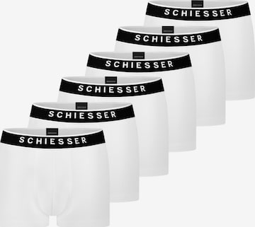 SCHIESSER Boxershorts '95/5 Organic Cotton' in Wit: voorkant