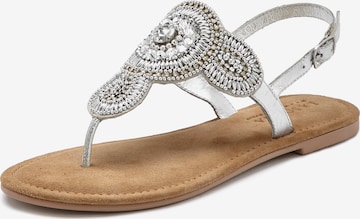 LASCANA Teenslipper in Zilver: voorkant