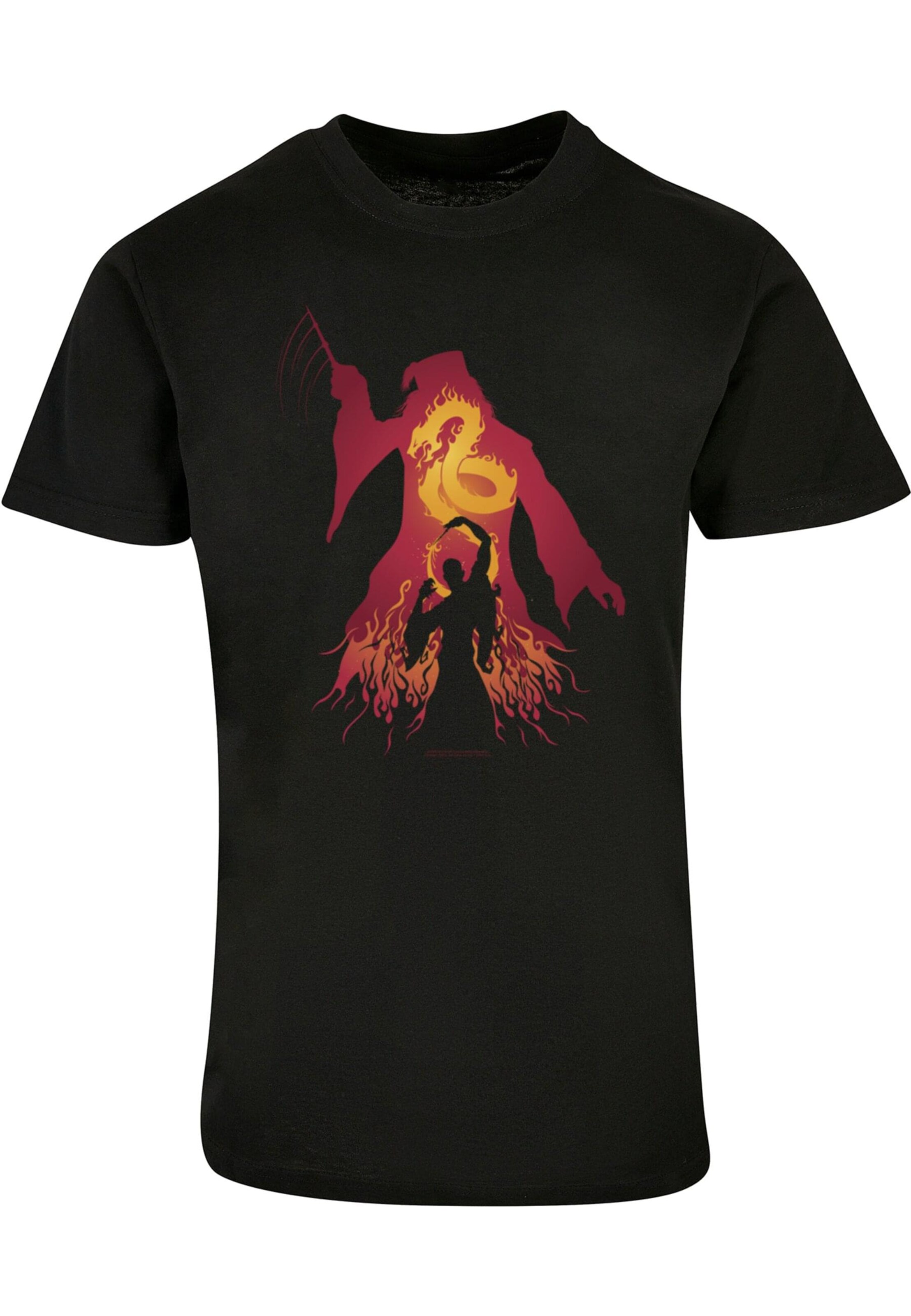 ABSOLUTE CULT Shirt 'Harry Potter - Dumbledore Silhouette' in Black: front