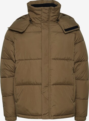 !Solid Winter Jacket in Brown: front