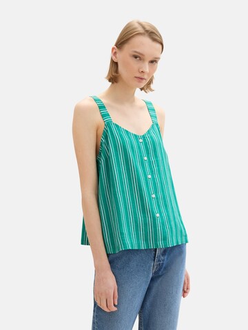 TOM TAILOR DENIM Top in Groen: voorkant