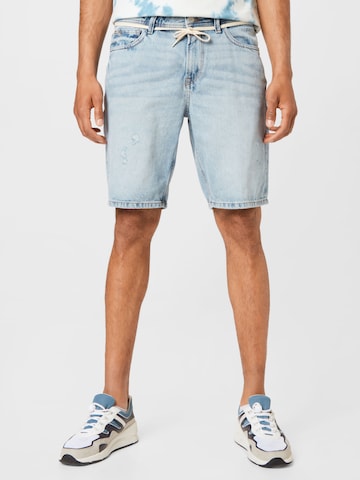 TOM TAILOR DENIM Regular Shorts in Blau: predná strana