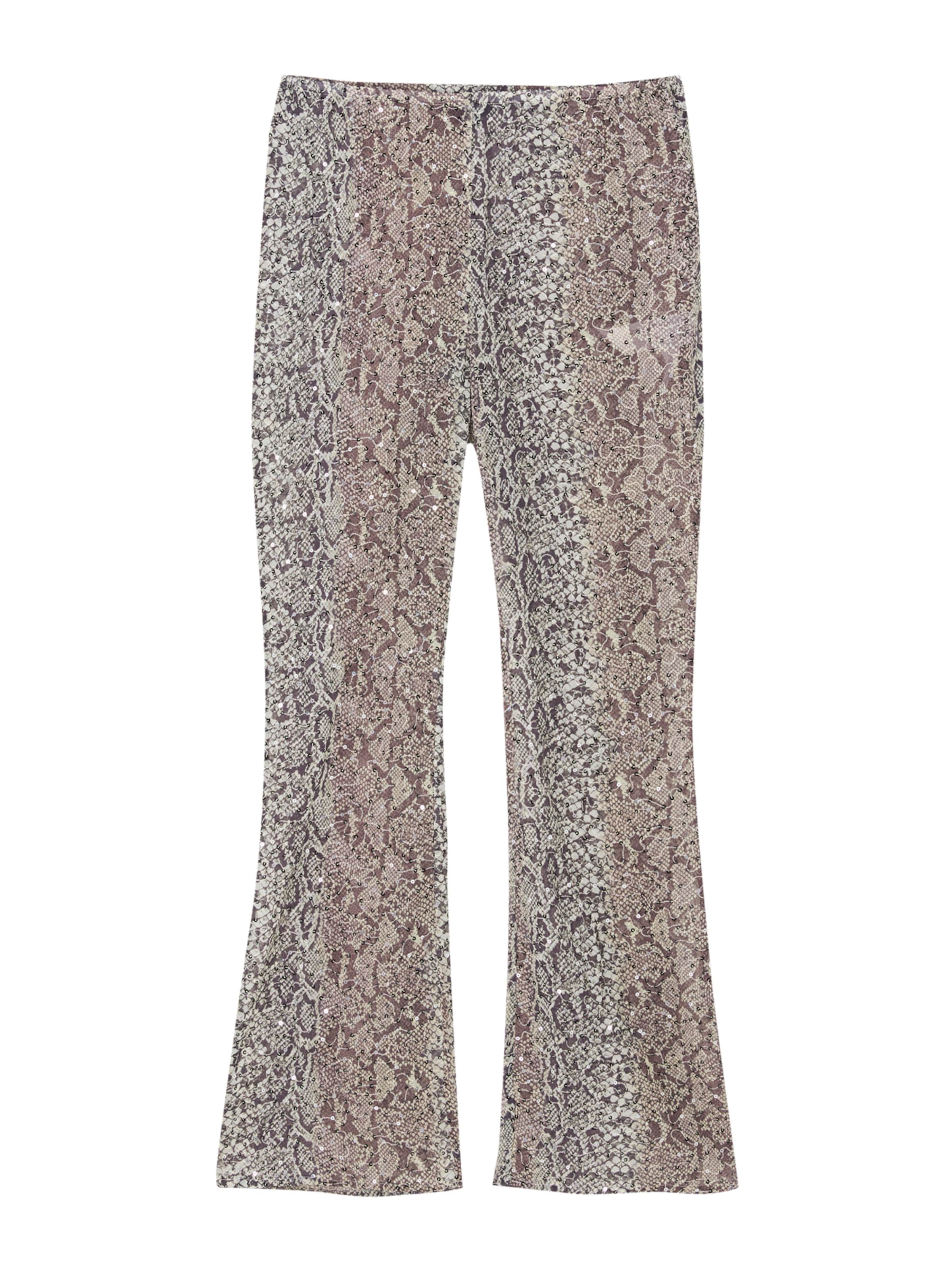 Pull&amp;Bear Flared Broek in Grijs: voorkant