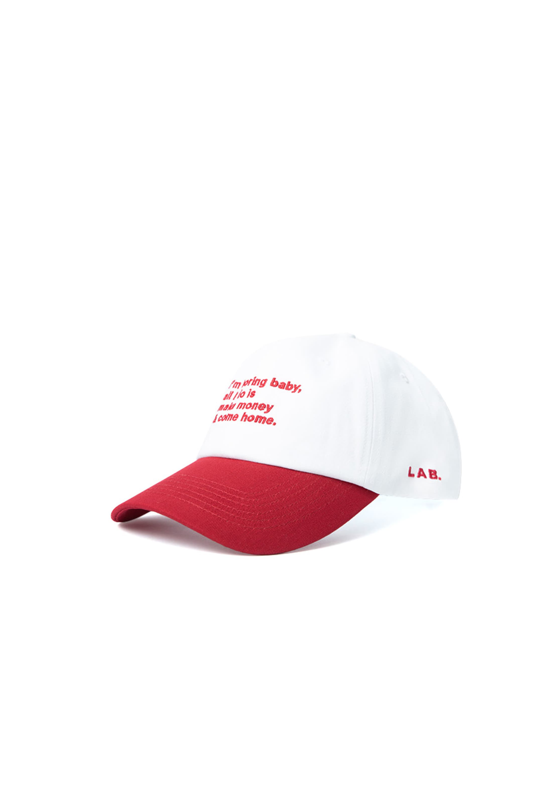 Hatline Lab Cap 'Boring' in 55-60 in rot / weiß, Produktansicht
