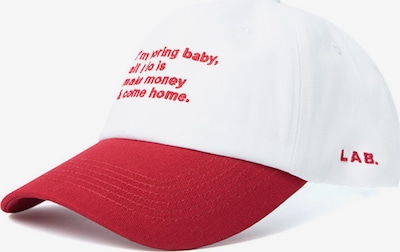 Hatline Lab Cap 'Boring' in 55-60 in Red / White, Item view
