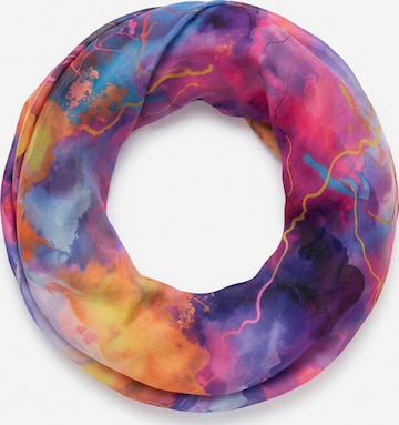 styleBREAKER Loop scarf 'Loop Schal mit Aquarell Glow Muster' in Purple: front